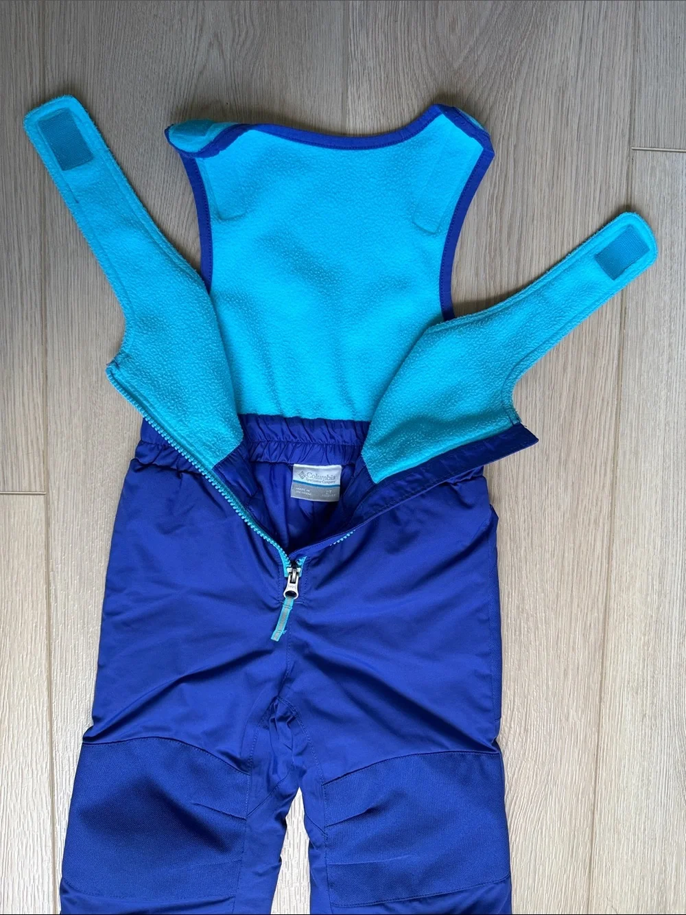 Columbia Snow Bibs Insulated Winter Pants Adjustable Overalls Fleece Blue 2T